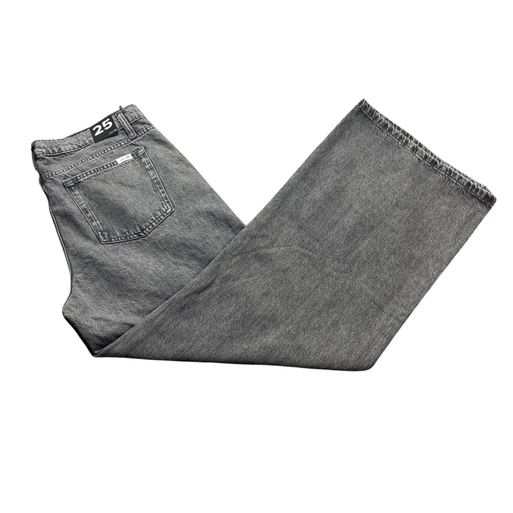 Joe's Jeans The Lauren Wide Leg Women 25 Gray NWT Rhinestone High Rise Denim